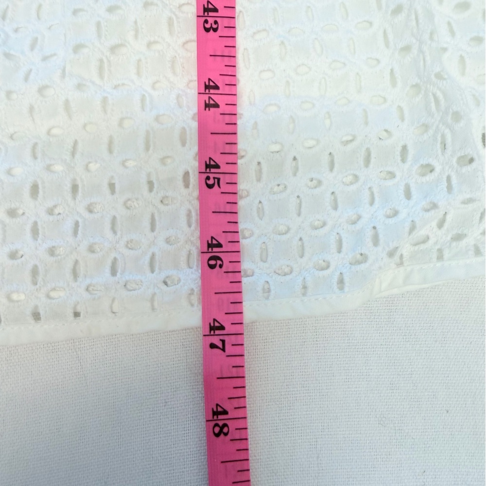 1901 Cotton White Eyelet Cottagecore Button Up Sleeveless Bohemian Midi Dress 12 - Picture 12 of 13